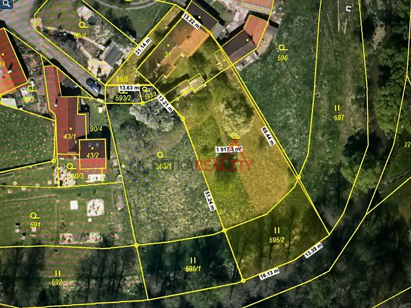 Prodej stavebního pozemku 1823 m², Tábor – náhled fotky 2