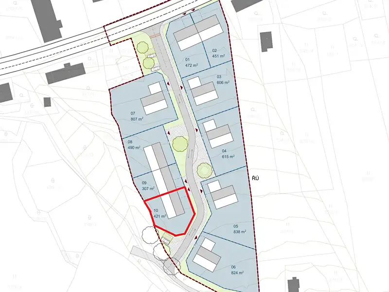 Prodej stavebního pozemku 620 m², Bělá nad Radbuzou – náhled fotky 2