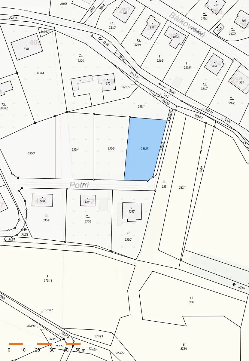 Prodej stavebního pozemku 986 m² – pohled 3