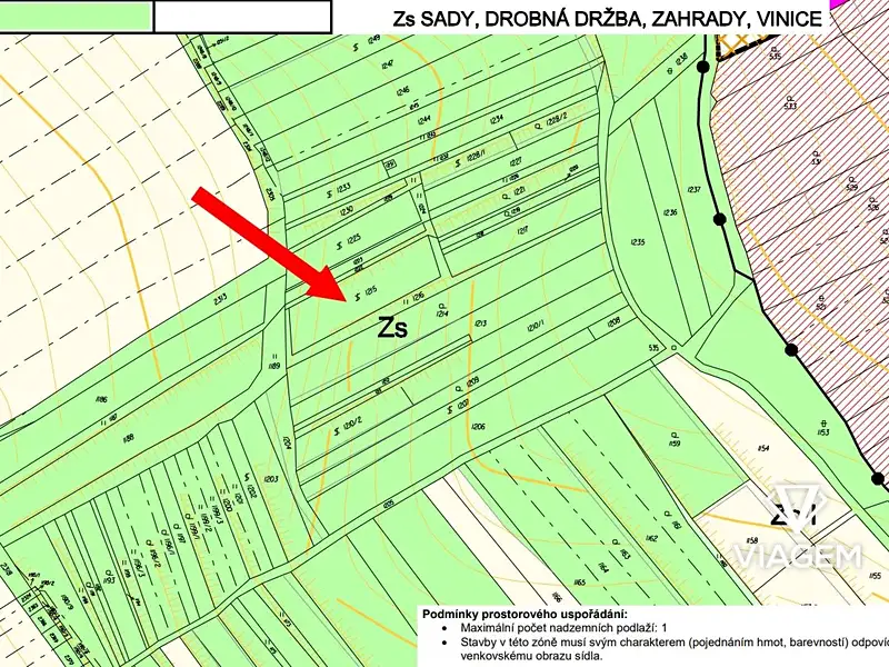 Prodej zahrady 1698 m², Milešovice – náhled fotky 3