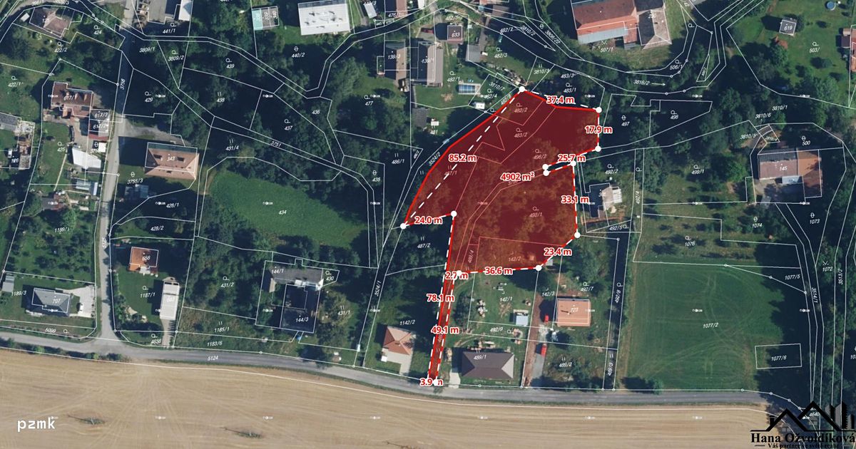 Prodej stavebního pozemku 3520 m² – fotografie 2