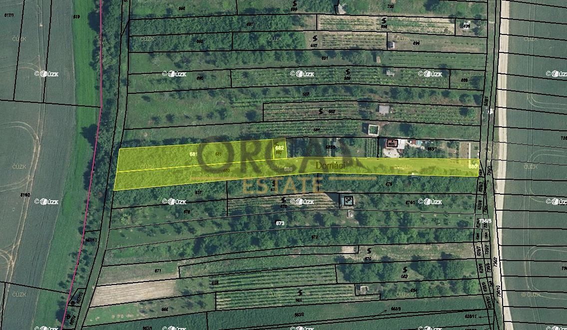 Prodej zahrady 2427 m², Kyjov – fotka 1 z 3