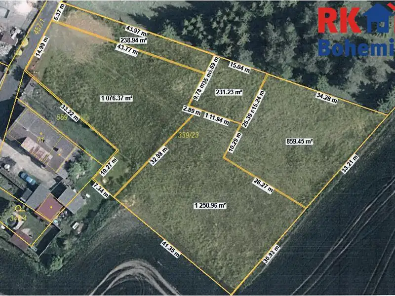 Prodej stavebního pozemku 1050 m², Plazy – náhled fotky 3