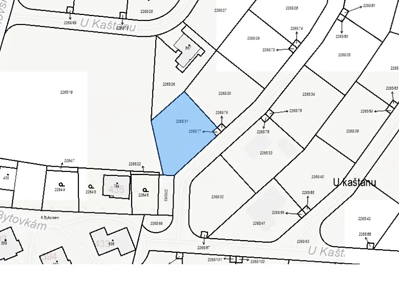 Prodej stavebního pozemku 818 m², Hudlice – náhled fotky 1