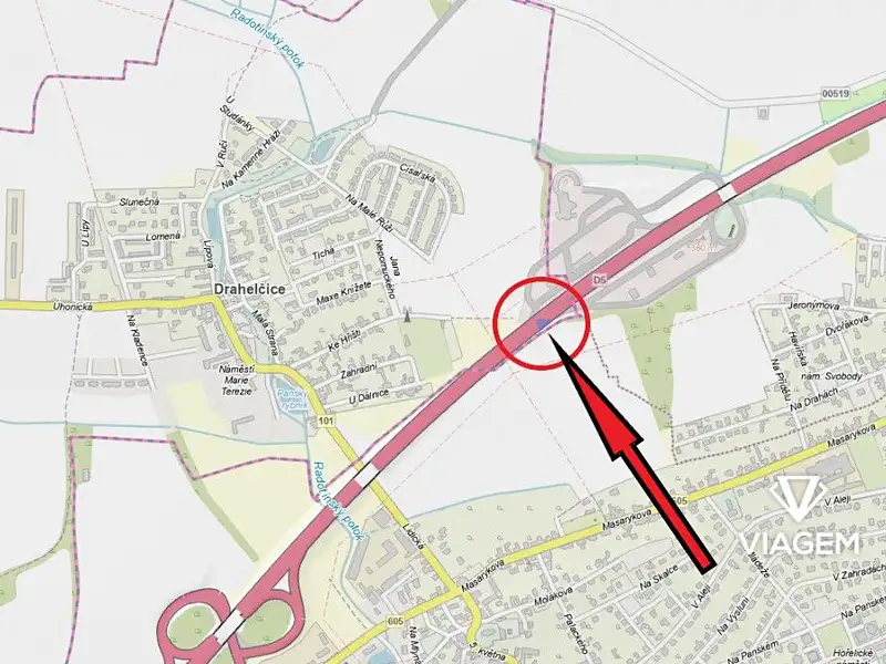Prodej pole 457 m², Drahelčice – náhled fotky 3