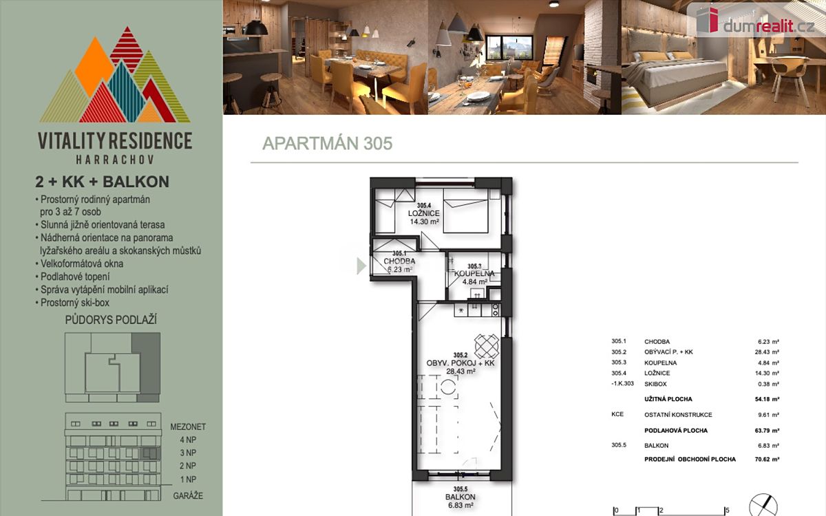 Prodej bytu 2+kk 56 m² – fotografie 3