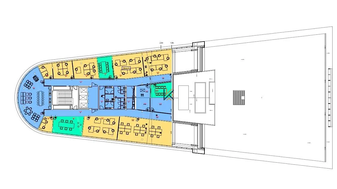 Pronájem kanceláře 574 m² – pohled 6