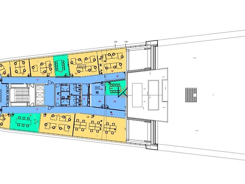 Pronájem kanceláře 574 m² – pohled 6