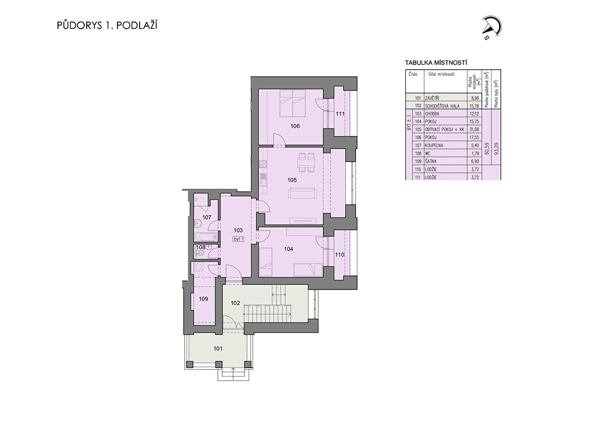 Prodej bytu 3+kk 90 m² – fotografie 2