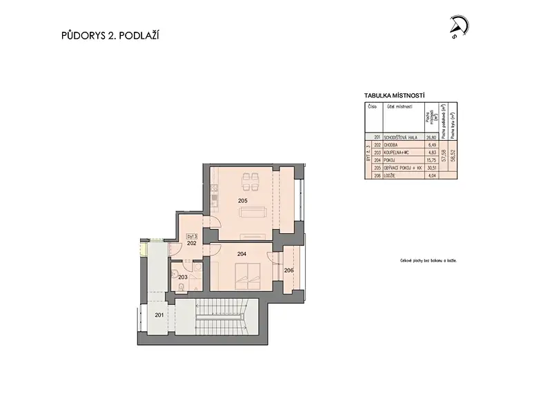 Prodej bytu 2+kk 57 m², Havlíčkův Brod – náhled fotky 2