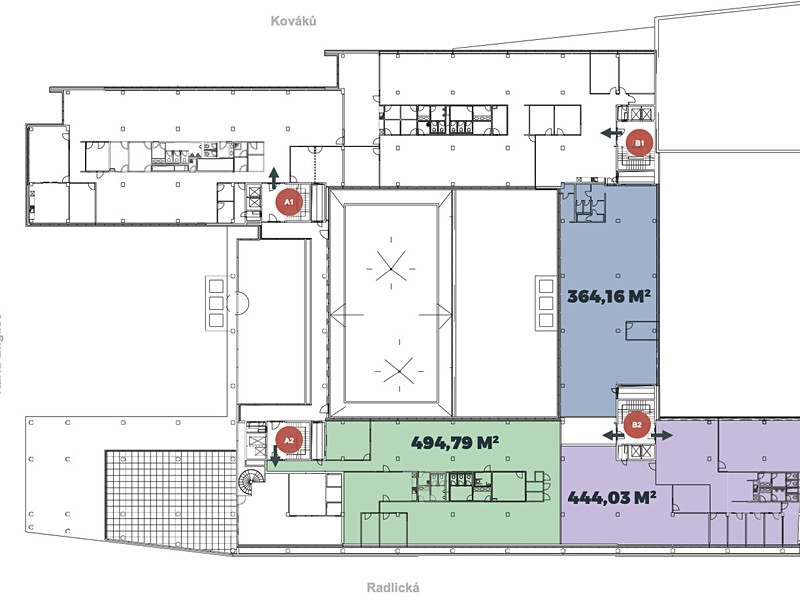 Pronájem kanceláře 494 m² – pohled 3