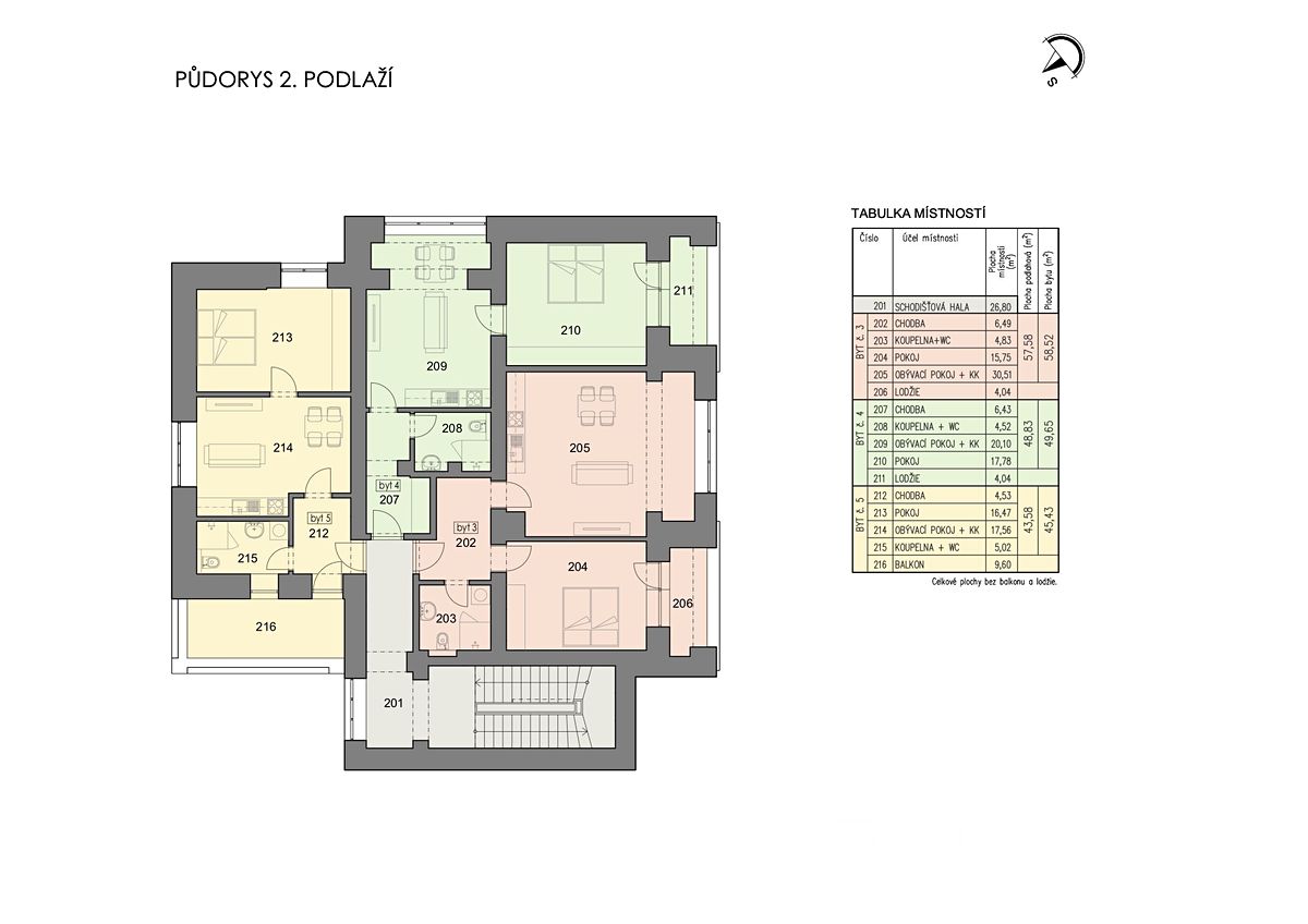 Prodej bytu 2+kk 57 m² – fotografie 3