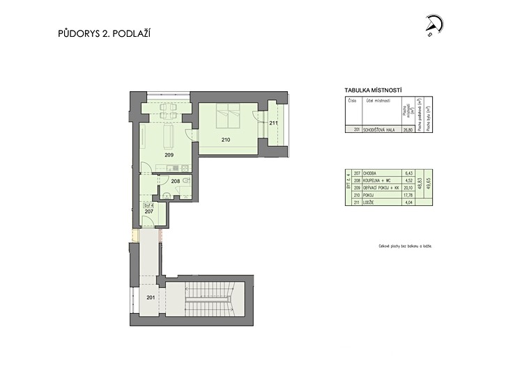 Wohnung 2+kk zum Kauf, 48 m² (2 von 9)