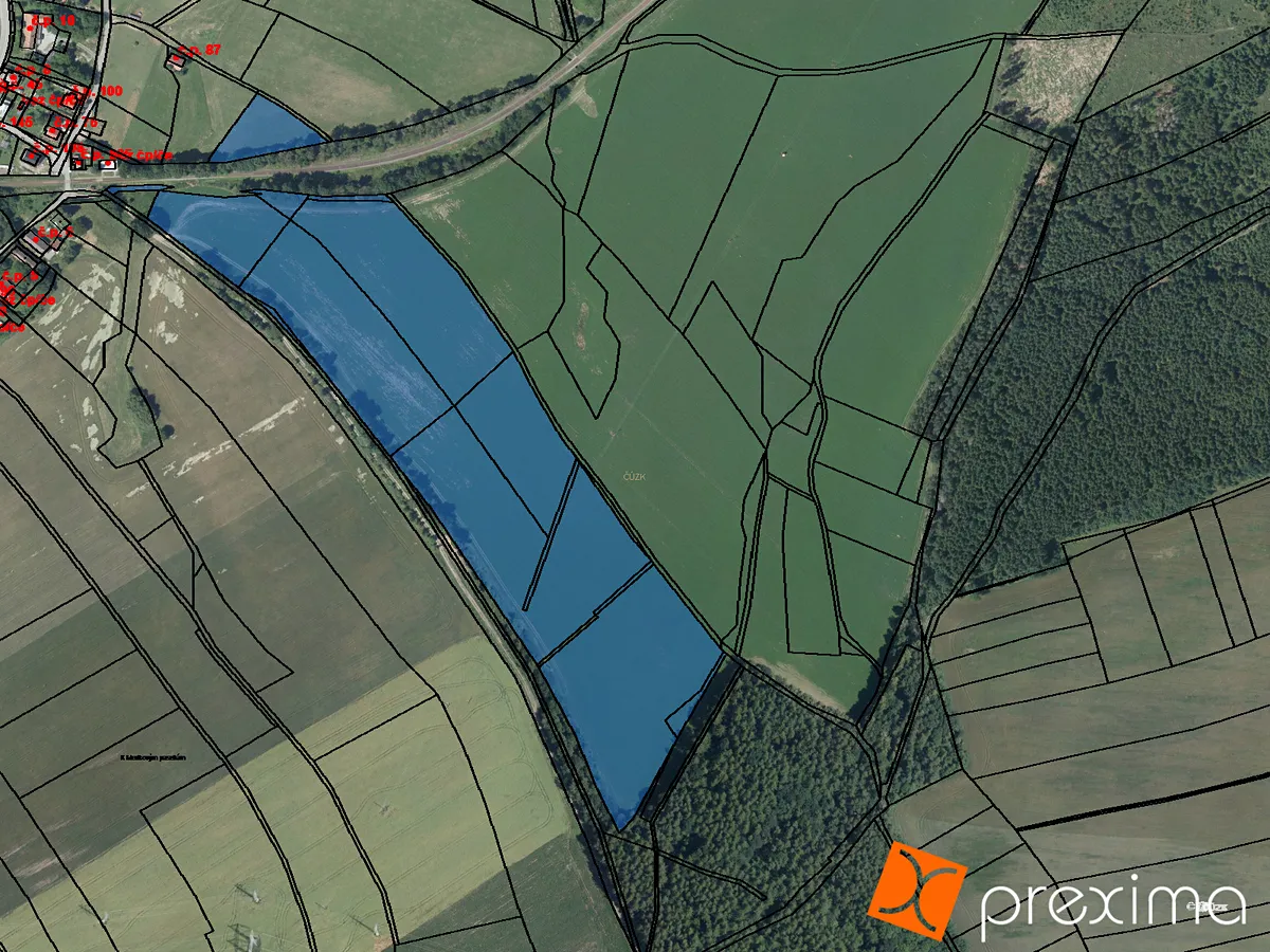 Prodej podílu 1/48 komerčního pozemku 2533 m²