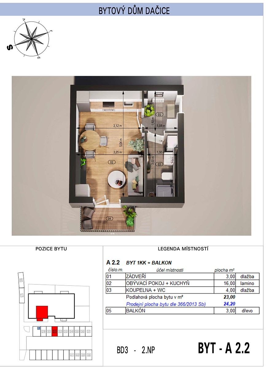 Prodej bytu 1+kk 24 m² – fotografie 5