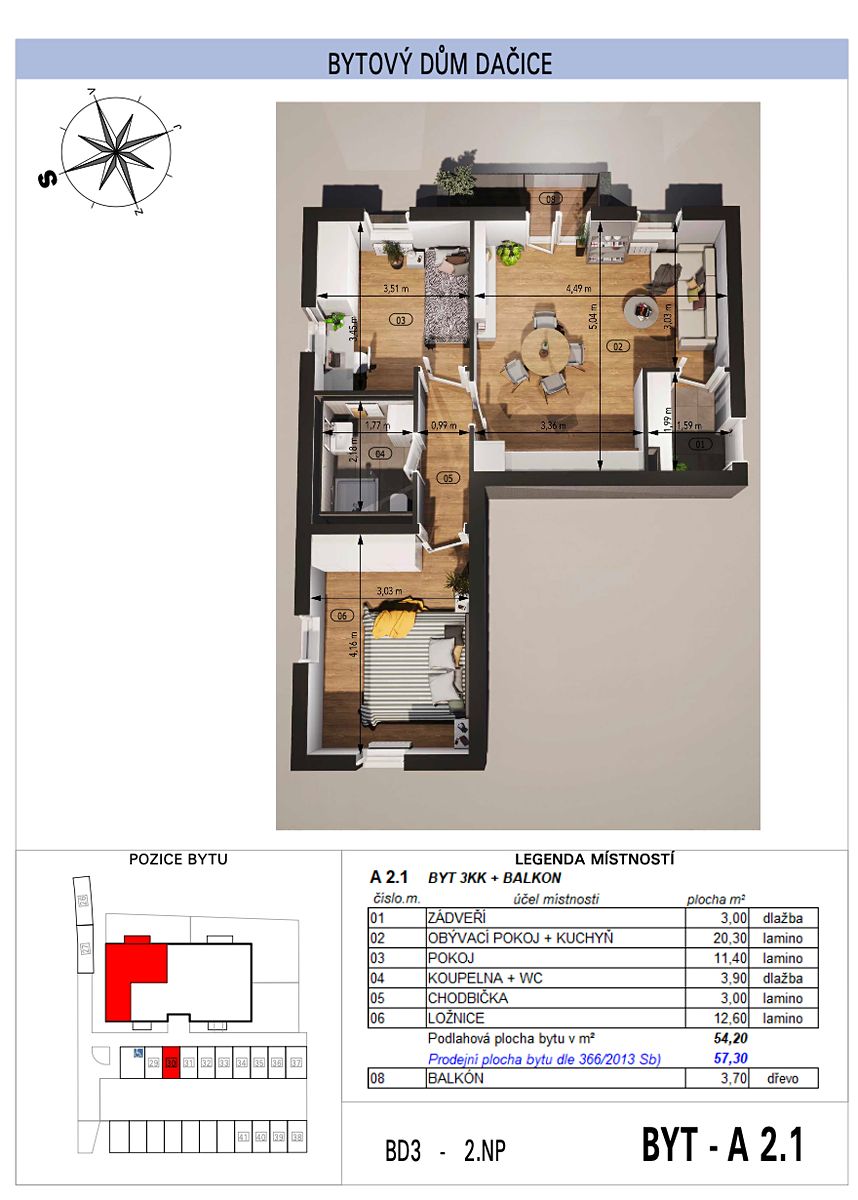 Prodej bytu 3+kk 57 m² – fotografie 5