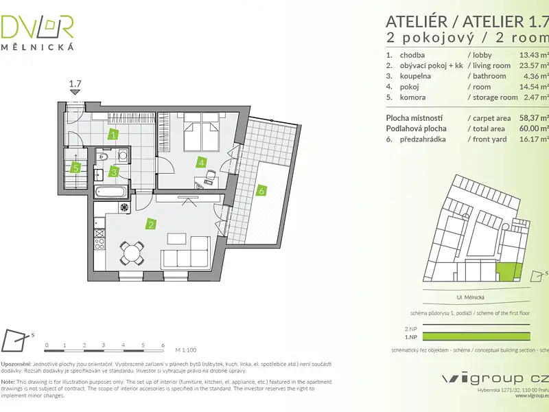 Prodej bytu 2+kk 58 m², Brandýs nad Labem-Stará Boleslav – náhled fotky 2