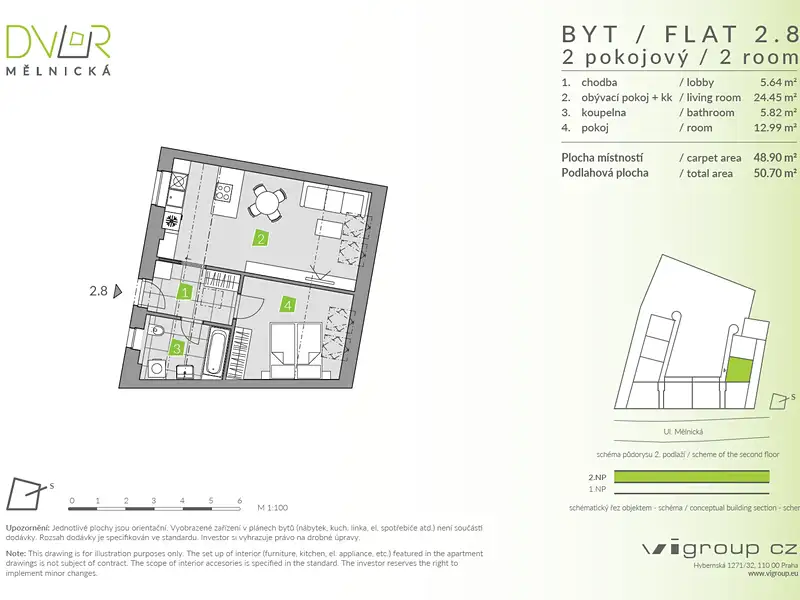 Prodej bytu 2+kk 50 m², Brandýs nad Labem-Stará Boleslav – náhled fotky 2