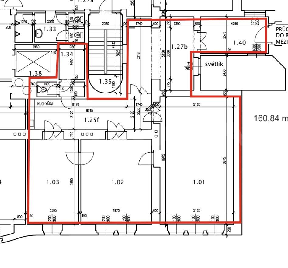 Pronájem kanceláře 161 m² – fotografie 3