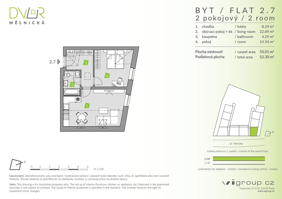 Prodej bytu 2+kk 50 m² – fotografie 2