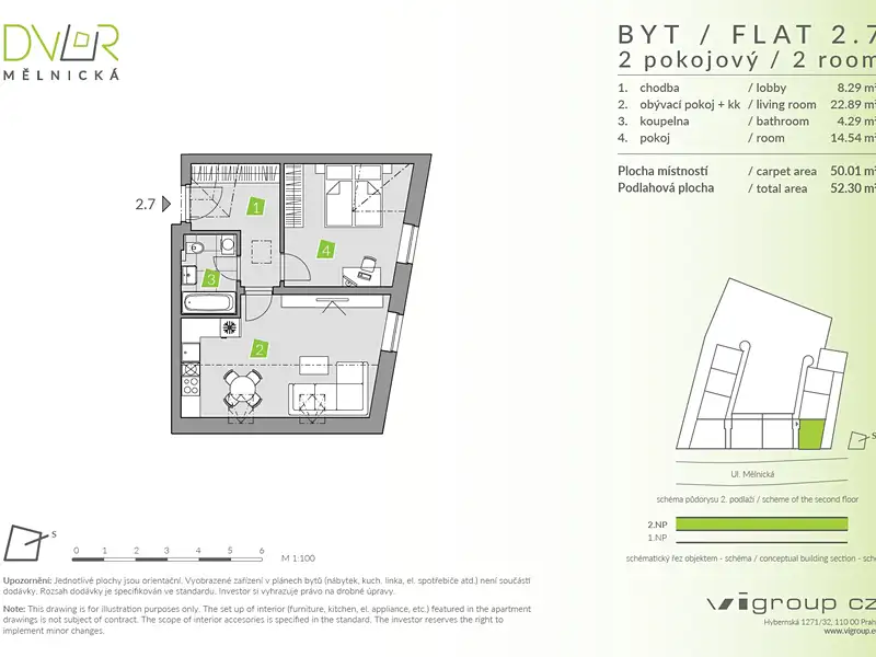 Prodej bytu 2+kk 50 m², Brandýs nad Labem-Stará Boleslav – náhled fotky 2