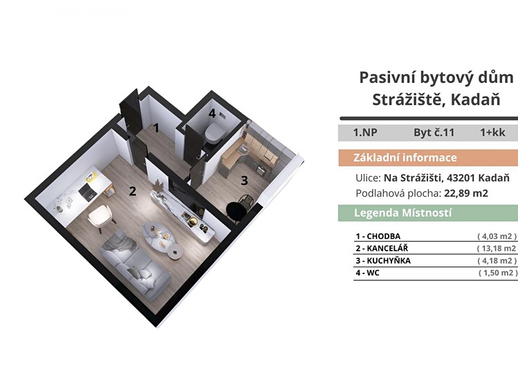 Квартира 2+kk в оренду, 63 м² (22 з 31)