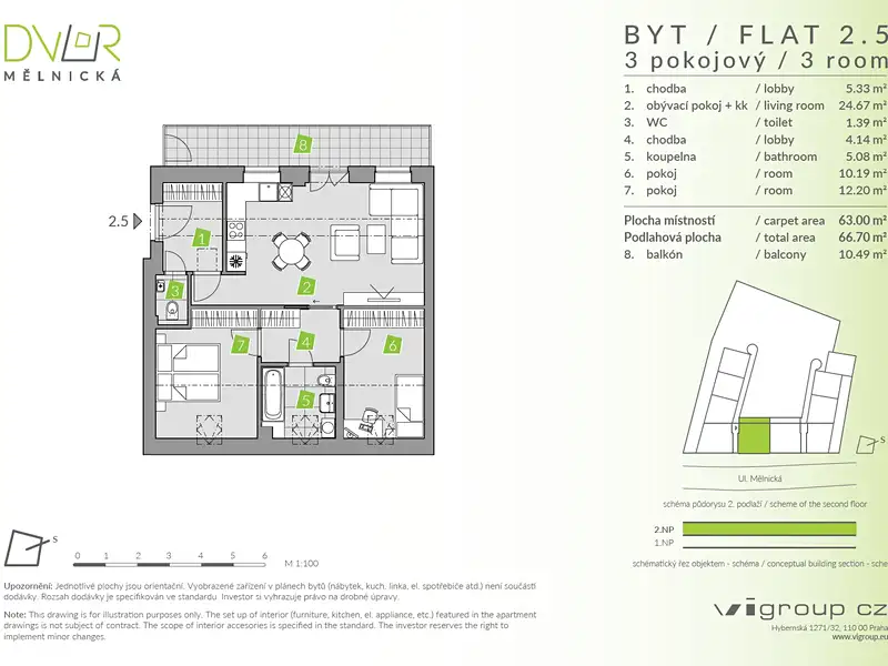 Prodej bytu 3+kk 64 m², Brandýs nad Labem-Stará Boleslav – náhled fotky 2