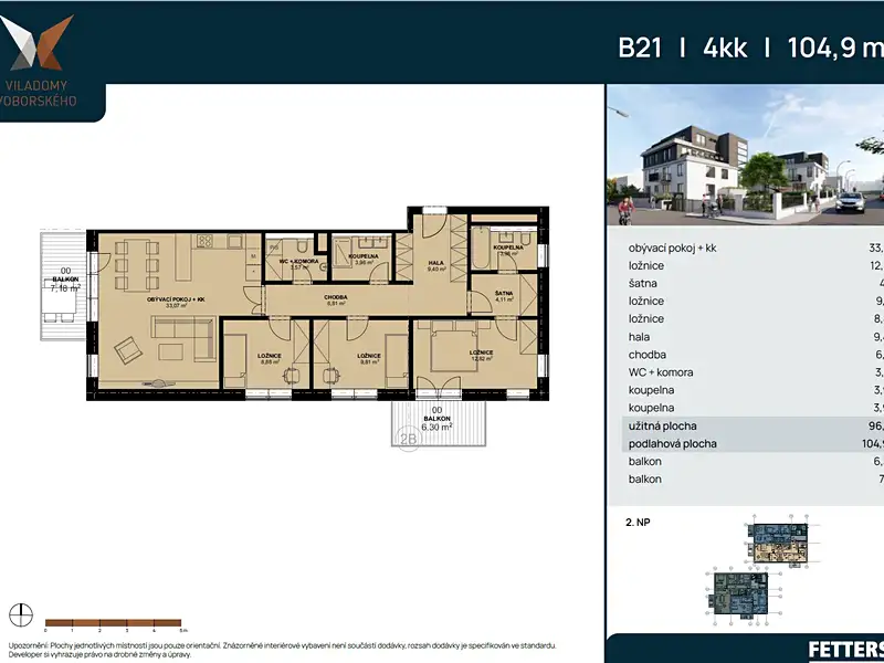 Prodej bytu 4+kk 107 m², Praha – náhled fotky 3
