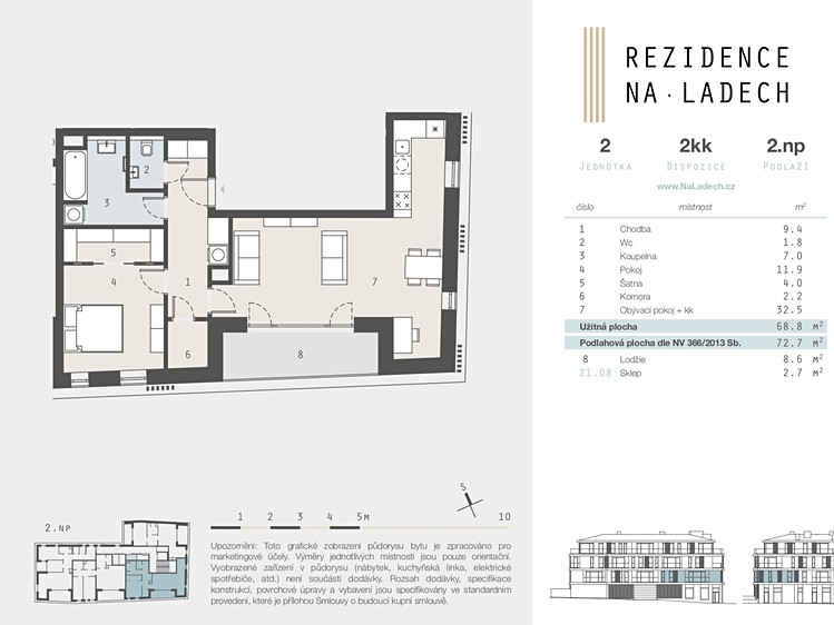 Квартира 2+kk на продаж, 69 м² (10 з 10)