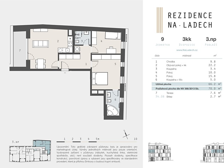 Квартира 3+kk на продаж, 66 м² (10 з 10)