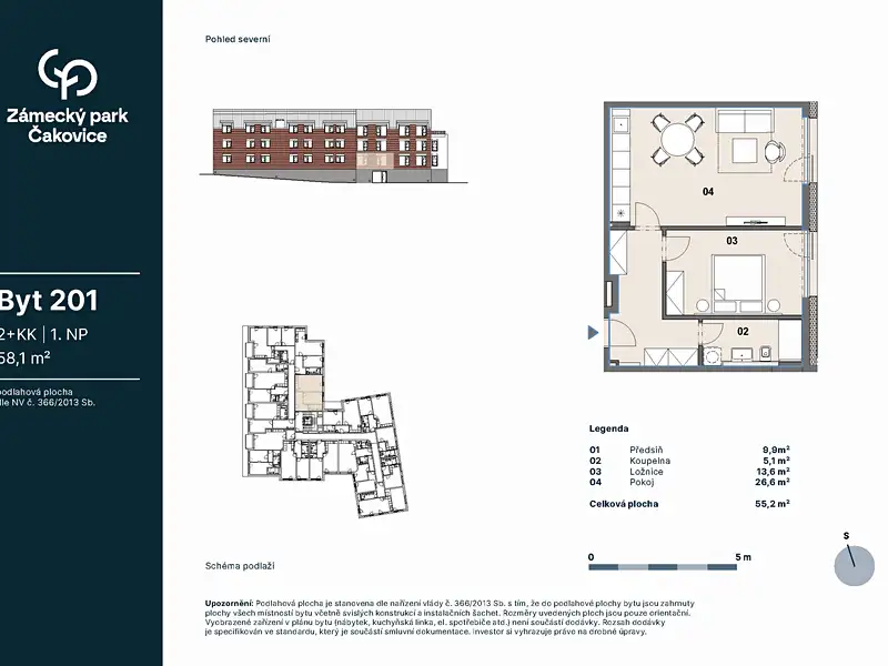 Prodej bytu 2+kk 58 m², Praha – náhled fotky 3