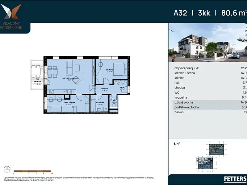 Prodej bytu 3+kk 82 m², Praha – náhled fotky 2