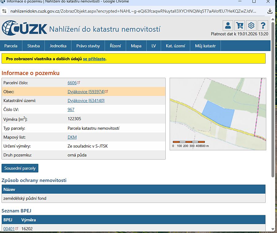 Prodej pole 122305 m² – fotografie 3