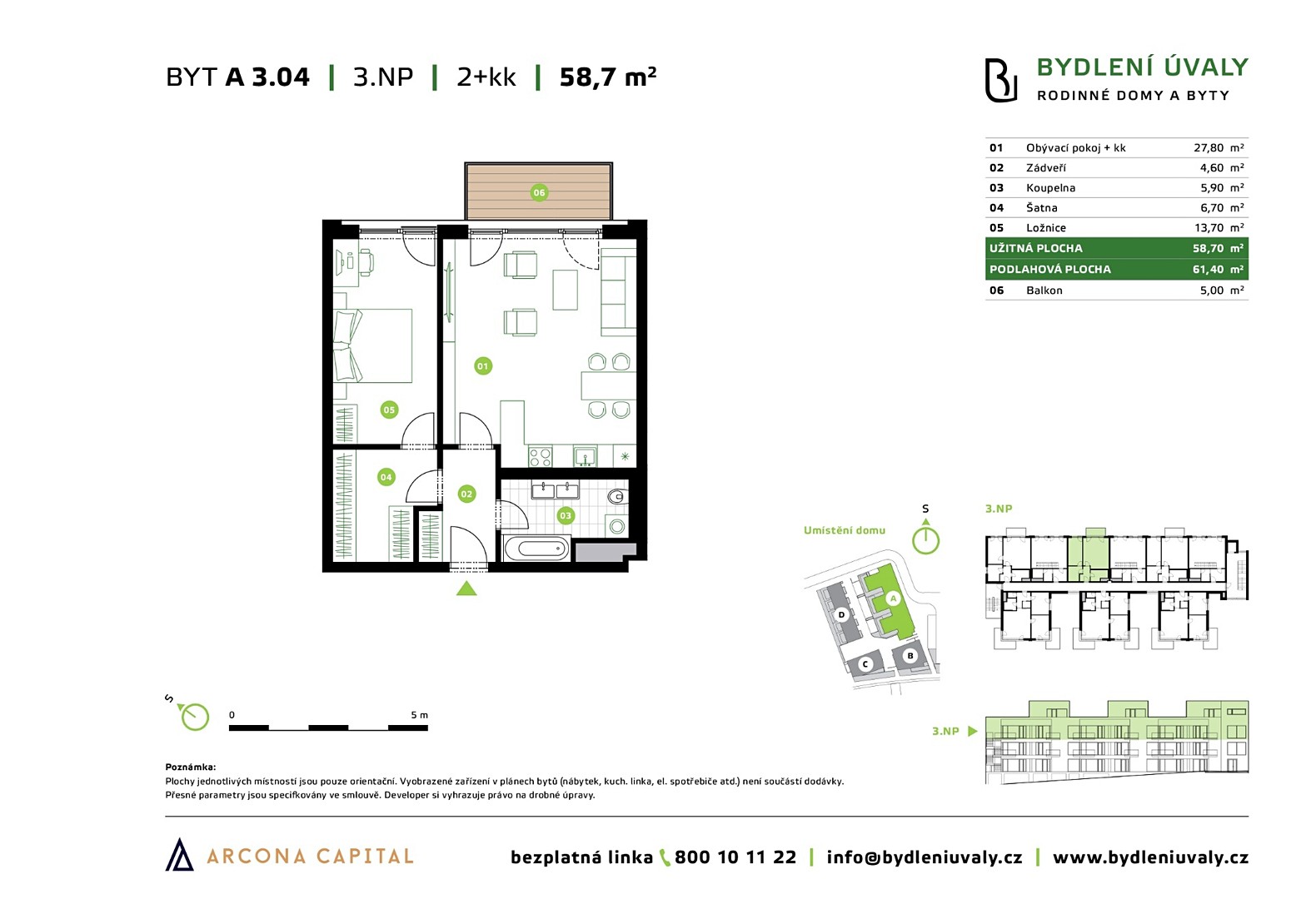 Prodej bytu 2+kk 61 m² - Widok 2