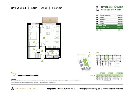 Prodej bytu 2+kk 61 m² — photo 2