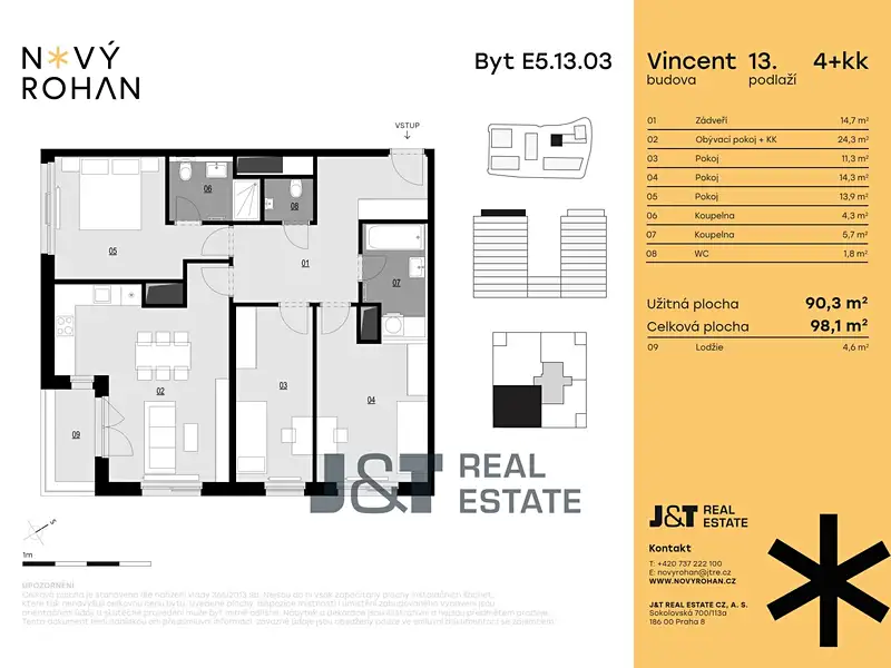 Prodej bytu 4+kk 90 m², Praha – náhled fotky 2