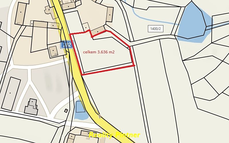Prodej stavebního pozemku 3636 m² – fotografie 3