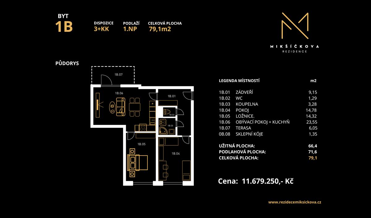 Prodej bytu 3+kk 79 m² – fotografie 3