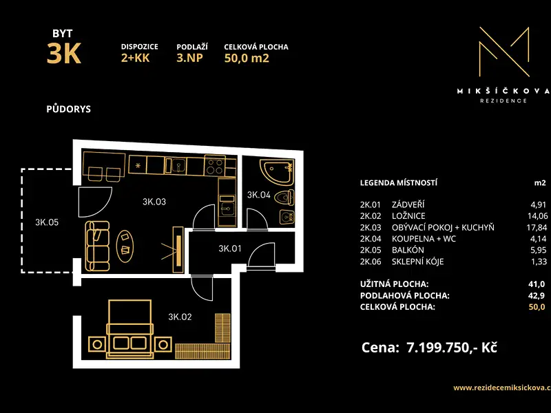 Prodej bytu 2+kk 50 m², Brno – náhled fotky 3