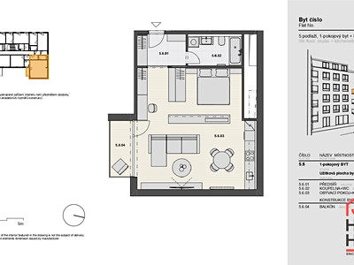 Pronájem bytu 1+kk 61 m² — photo 4