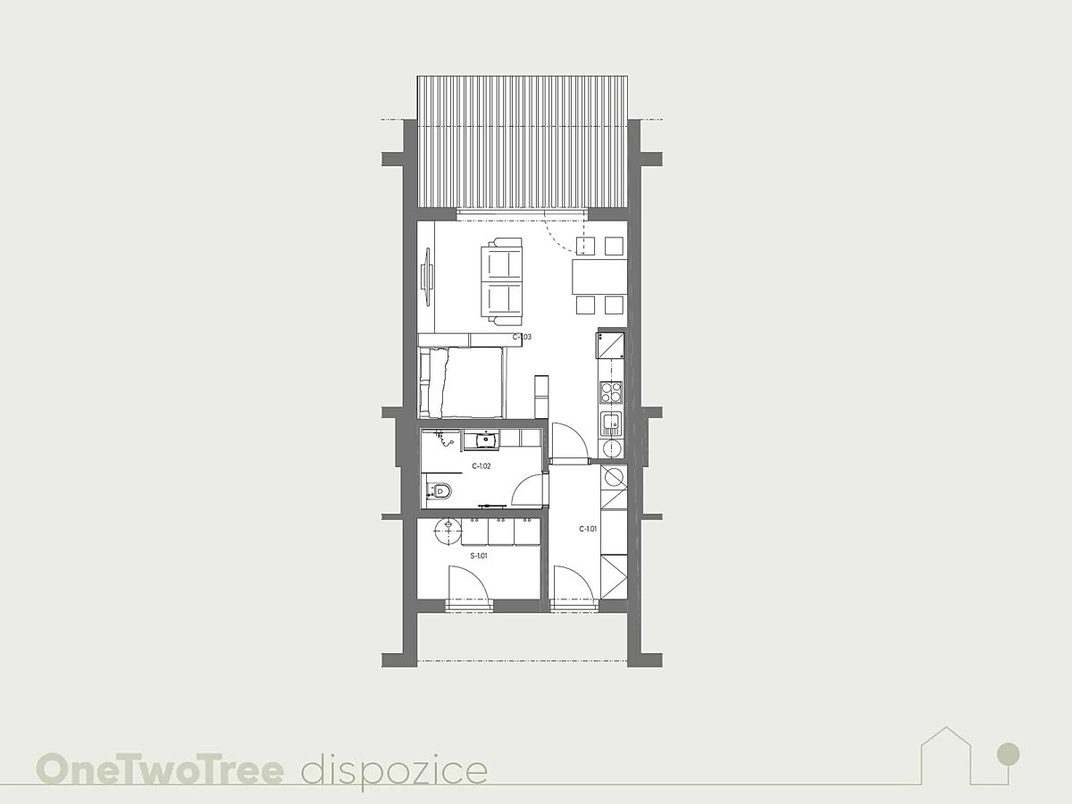 Prodej bytu 1+kk 34 m² – fotografie 4