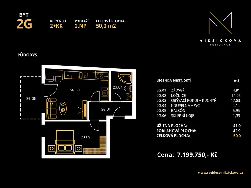 Prodej bytu 2+kk 50 m², Brno – náhled fotky 3