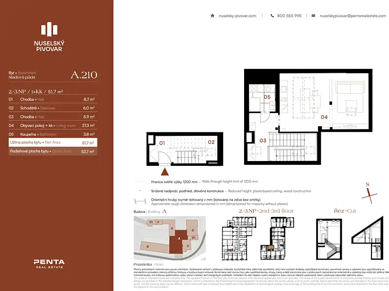 Prodej bytu 1+kk 52 m², Praha – náhled fotky 2