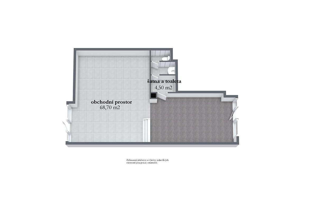 Prodej obchodního prostoru 73 m² – fotografie 3