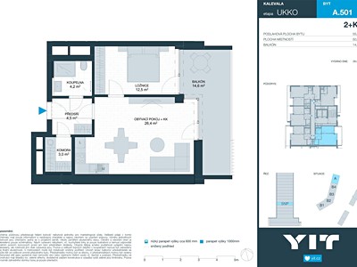 Wohnung 2+kk zum Kauf, 51 m² (2 von 10)