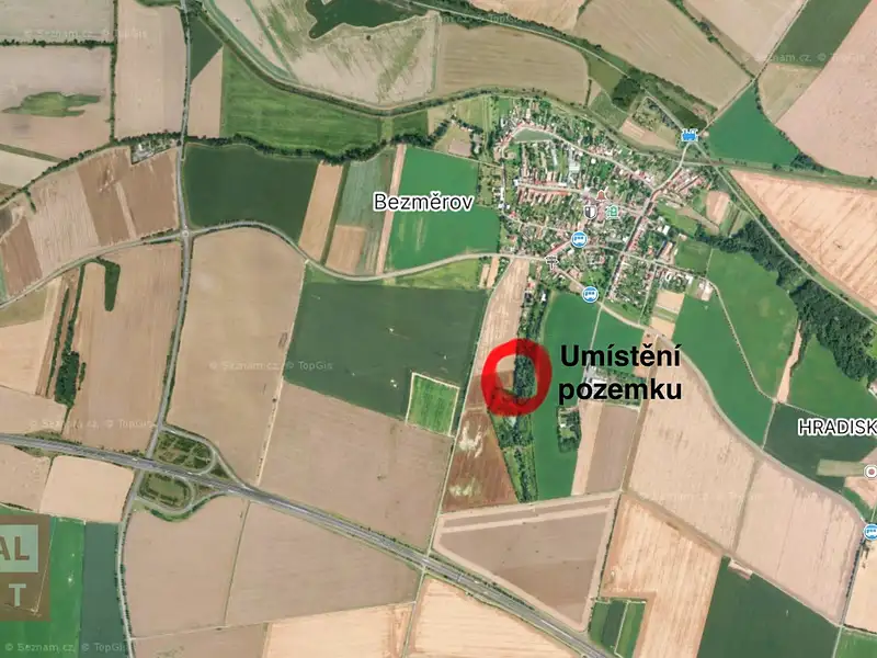 Prodej zahrady 5529 m², Bezměrov – náhled fotky 3