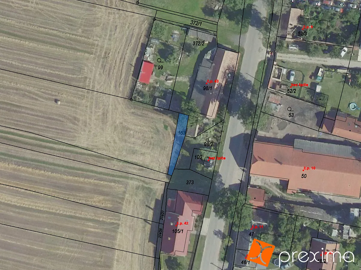 Prodej podílu 1/12 stavebního pozemku 8 m²