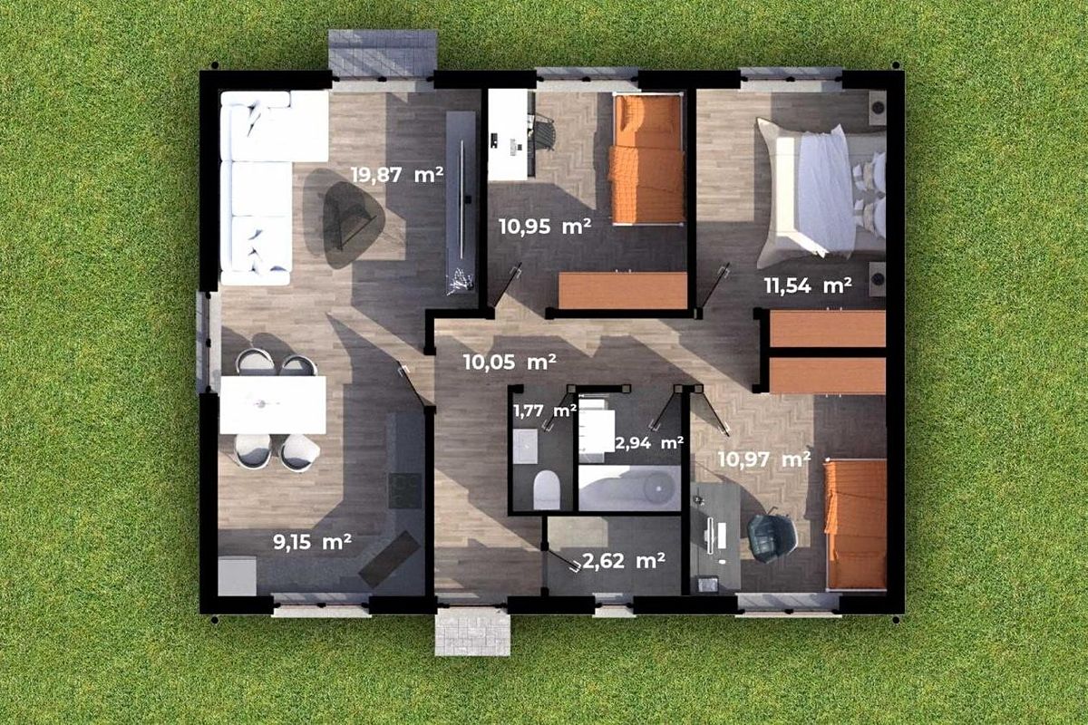 Prodej rodinného domu 80 m², pozemek 870 m² – fotografie 2