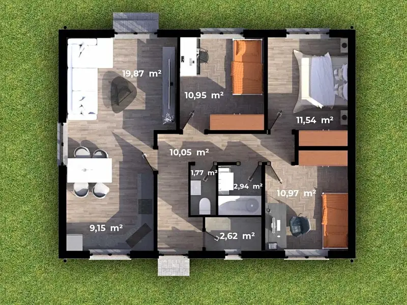 Prodej rodinného domu 80 m², pozemek 870 m², Horní Kozolupy – náhled fotky 2