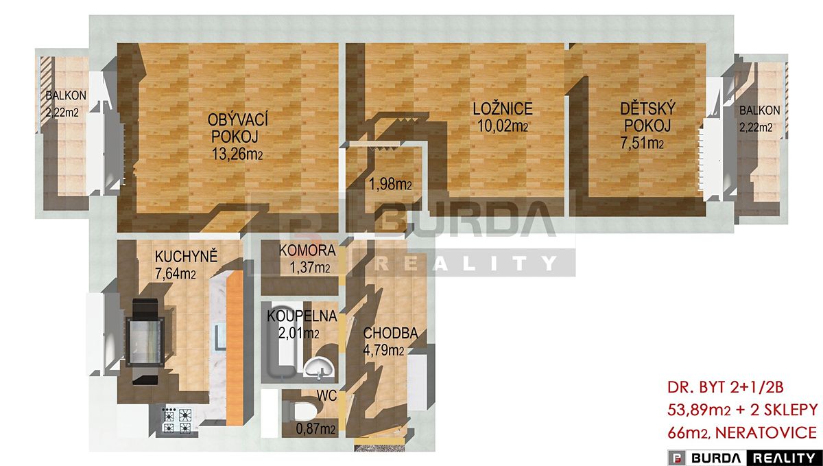 Prodej bytu 2+1 66 m² – fotografie 5